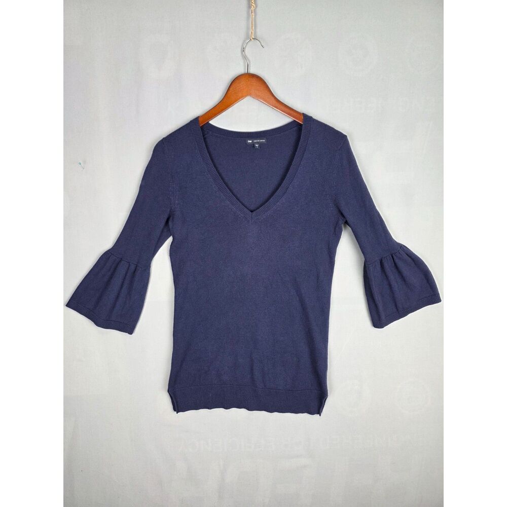 Gap Cashmere Blend Purple Bell Sleeve Sweater Small Boho Chic Hippie Preppy
